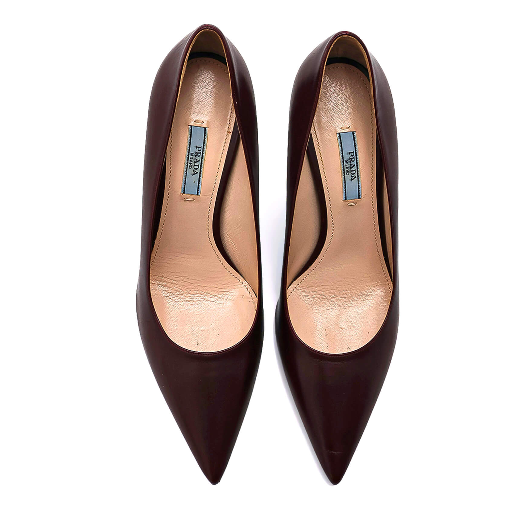 Prada - Burgundy Leather Stiletto/40